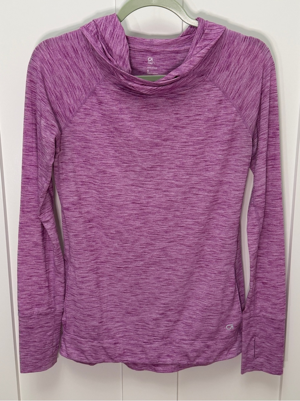 Gap fit Purple Heather Long-Sleeve Hoodie Top